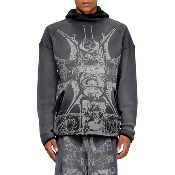 Pánská mikina MIKINA DIESEL S-WAF-HOOD-NEW SWEAT-SHIRT BLACK