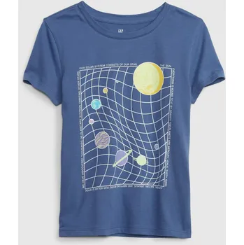 Dívčí tričko GAP Dívčí Dětské tričko s potiskem Gap Modrá 116/122 (2894899)