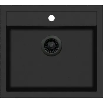 Granitový dřez Granitový dřez Helika QUADRO SQQ100 černá edice