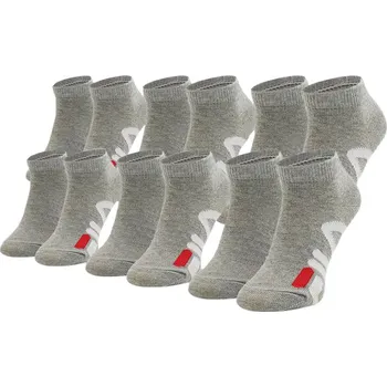 Pánské ponožky Dětské ponožky FILA Invisible Socks 6-pack Uni grey 31-34
