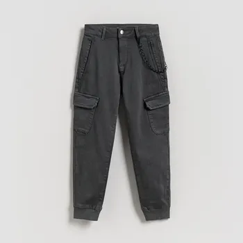 Reserved - Kalhoty joggers s řetízkem - tmavě šedá - 610FM-90X - 610FM-90X-152