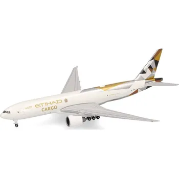 Plastikový model Herpa - Boeing B777-FFX, Etihad Cargo Mid "2010s - Facets of Abu Dhabi ", Spojené Arabské Emiráty, 1/500