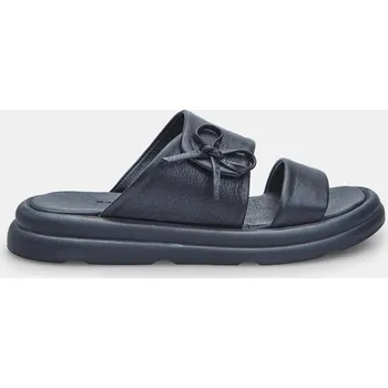 Dámské pantofle Baťa letní kožené chunky pantofle černé, vel. 42