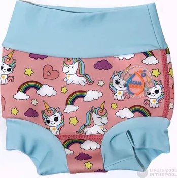 Dívčí plavky Dětské plenkové plavky AquaKiddo Swim Nappy Unicorn velikost 62-68/3-6 měsíců