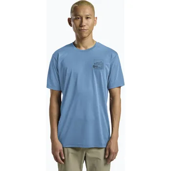 Pánské tričko Pánské tričko Jack Wolfskin Vonnan Graphic peak trail sky blue
