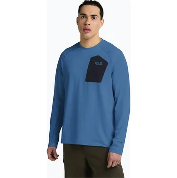 Pánské tričko Pánské tričko Longsleeve Jack Wolfskin Prelight Trail Crew aurora blue