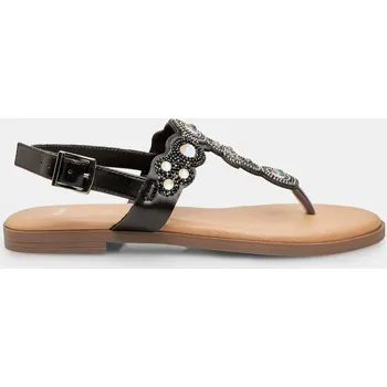 Dámské sandále Baťa dámské ploché letní thong sandály černé, vel. 37