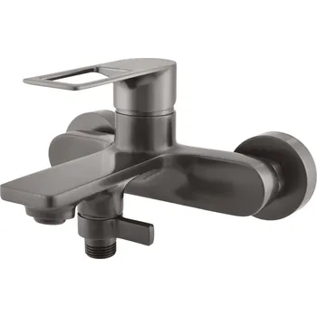 Vodovodní baterie Besteco vanová nástěnná baterie Metal grey provedení: páka 2