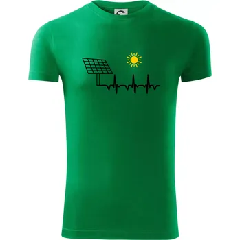Pánské tričko Ekg Fotovoltaická elektrárna - Viper FIT - Pánské zůžené tričko - S ( Středně zelená )