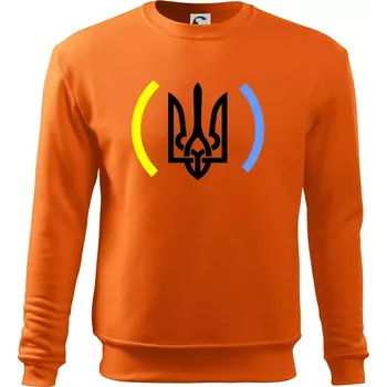 Pánská mikina Ukrajina trojzubec s barvami - Mikina Essential pánská - 2XL ( Oranžová )