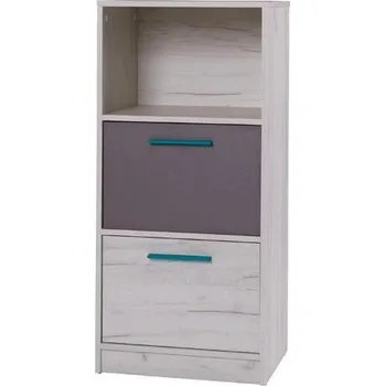 Komoda MOB Rosario R12 (dub craft bílý + šedá)