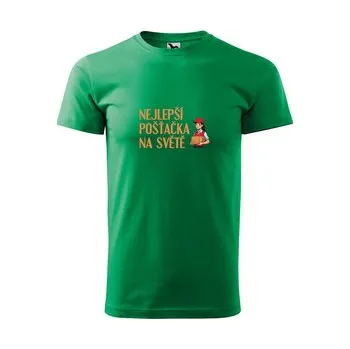 Pánské tričko Tričko s potiskem Nejlepší pošťačka na světě: zelené 4XL