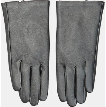 Rukavice Baťa kožené dámské rukavice s textilním kožíškem černé, vel. M