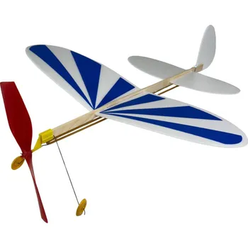 RC model letadla Igralet populární KOMÁR na gumu modrý