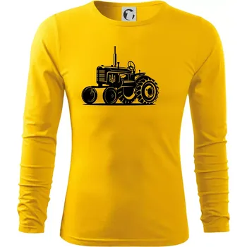 Pánské oblečení Traktor Ukrajinské armády - Triko s dlouhým rukávem FIT-T long sleeve - M ( Žlutá )