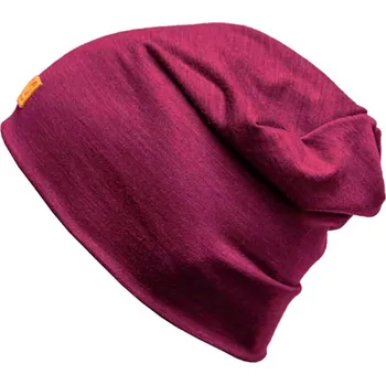 Čepice Progress MW FREEBEANIE merino čepice vínový melír Velikost: uni