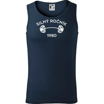 Silný ročník - Letopočet 1980 - Tílko pánské Core - 2XL ( Námořní modrá (velmi tmavá - téměř černá) )