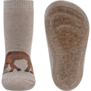 Ewers Stoppersocken SoftStep Pferd dkl beige mel 29-30