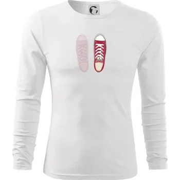 Párové boty - červené - Triko s dlouhým rukávem FIT-T long sleeve - 3XL ( Bílá )