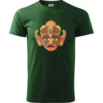 Pánské tričko Mayové maska černoch - Triko extra velké (5-8XL) - 6XL ( Lahvově zelená )