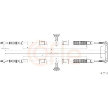 Auto-moto Tažné lanko, parkovací brzda COFLE CFE12.0710
