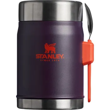 Termoska STANLEY The Legendary Classic Food Jar 400 ml Plum, jídelní termoska se lžící/vidličkou