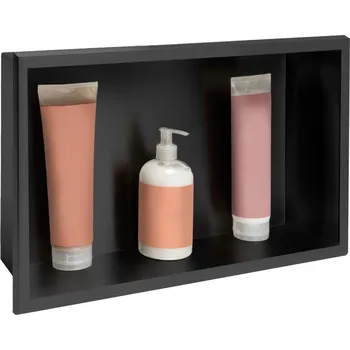 Sada koupelnových doplňků Rea Koupelnová police 30x45 cm matte black