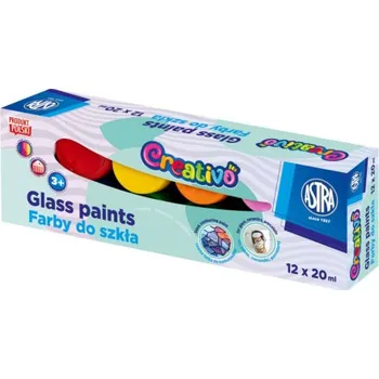 Výtvarná barva ASTRA CREATIVO Barvy na sklo 12x20ml 166692