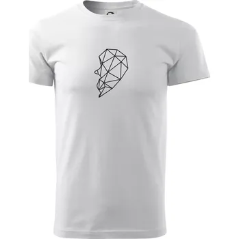 Pánské tričko Párovy motiv srdce geometrie - ON - Klasické pánské triko vyšší gramáže - M ( Bílá )