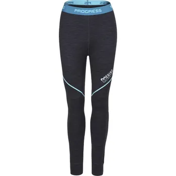 Dámské termo spodky Progress MW SDNZ dámské dlouhé merino spodky šedý melír Velikost: S