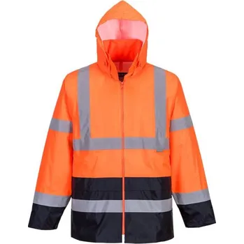 PortWest | Bunda proti dešti Hi-Vis Classic Contrast - Orange/Navy / 4XL / 4XL / oranžová