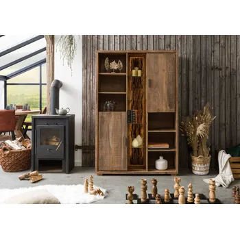 Šatní skříň BARK Šatní skříň 118x40x180 cm, přírodní lakovaná, akácie