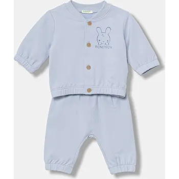 Kojenecká tepláková souprava United Colors of Benetton modrá barva, 3MDSAK017 3MDSAK017.W.seasonal 50X, vel. 82