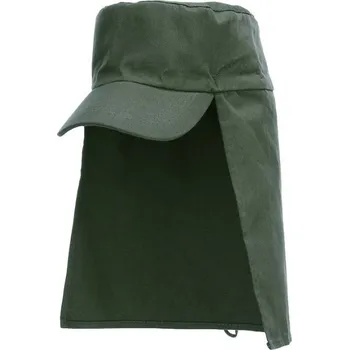 Módní doplněk FOSTEX Čepice s kšiltem LEGION s ochranou krku ZELENÁ