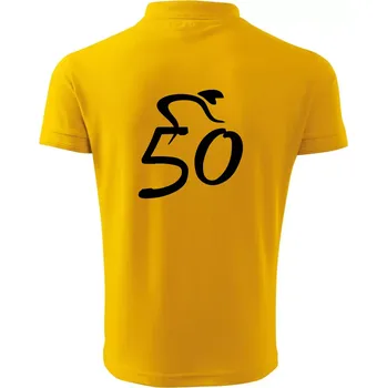Pánská košile Cyklista slaví padesátku (50) - Polokošile pánská Pique Polo 203 - M ( Žlutá )