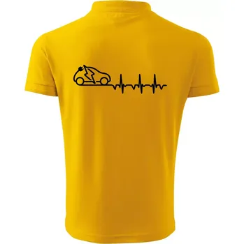 Pánská košile Ekg elektromobil - Polokošile pánská Pique Polo 203 - 4XL ( Žlutá )