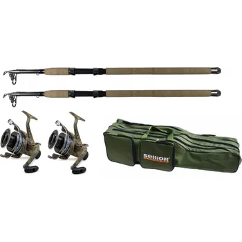 Rybářský prut Akční set: 2x Prut Harton Rapid Carbon 3,0m 50-100g + 2x naviják Lineaeffe Vigor Ranger 60 + pouzdro Sellior 80cm