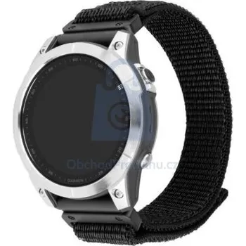 Řemínek na hodinky Nylonový řemínek FIXED Nylon Sporty Strap pro Garmin QuickFit 22 mm, tmavě modrý, balení 1 ks