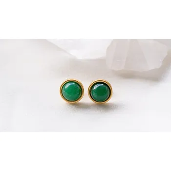 Náušnice Náušnice vesmír - jadeit Barva: Zlatá