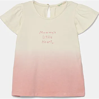 Chlapecké tričko Dětské bavlněné tričko United Colors of Benetton růžová barva, 3BL0A1066 3BL0A1066.W.Seasonal 03X, vel. 68