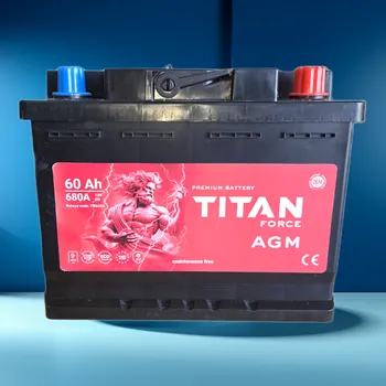 Autobaterie Autobaterie TITAN Force AGM, 60Ah, 12V, 680A