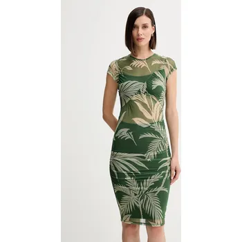 Dámské šaty Šaty Guess GRACEY zelená barva, mini, přiléhavé, W5YK66 KBAH2 W5YK66.KBAH2 77X, vel. S