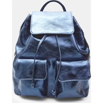Městský batoh Baťa dámský batoh z kůže s metalickým efektem