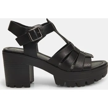 Dámské sandále Baťa dámské sandály na podpatku s výraznou podešví černé, vel. 39