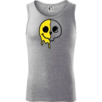 Yin & Yang lebka smajlík - Tílko pánské Core - L ( Tmavě šedý melír )