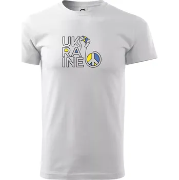 Pánské tričko Ukraine - symbol peace - Triko extra velké (5-8XL) - 8XL ( Bílá )