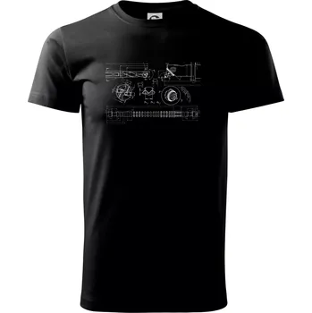 Pánské tričko Technické výkresy - vrtáky - Triko extra velké (5-8XL) - 8XL ( Černá )