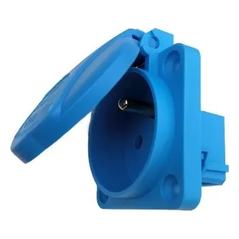 Elektrická zásuvka SEZ DK Vestavná zásuvka modrá 250 V, IP 54, 16 A, 3-pól