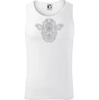 Steampunk včela černobílá - Tílko pánské Core - XL ( Bílá )