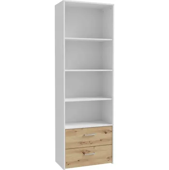 police DRAMI regál se zásuvkami, bílá/dub artisan, 5 let záruka + vyzvednutí ZDARMA